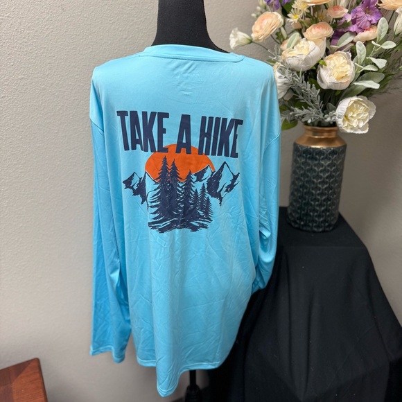 NWT Coleman XX-Large Long Sleeve Graphic Tee “Take A Hike” | Blue Topaz - Picture 4 of 10